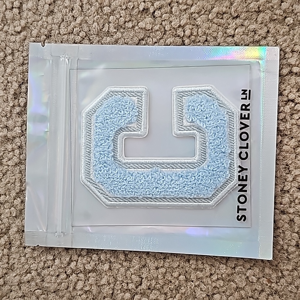 Stoney Clover Lane Large Varisty Letter Patch- Periwinkle Color